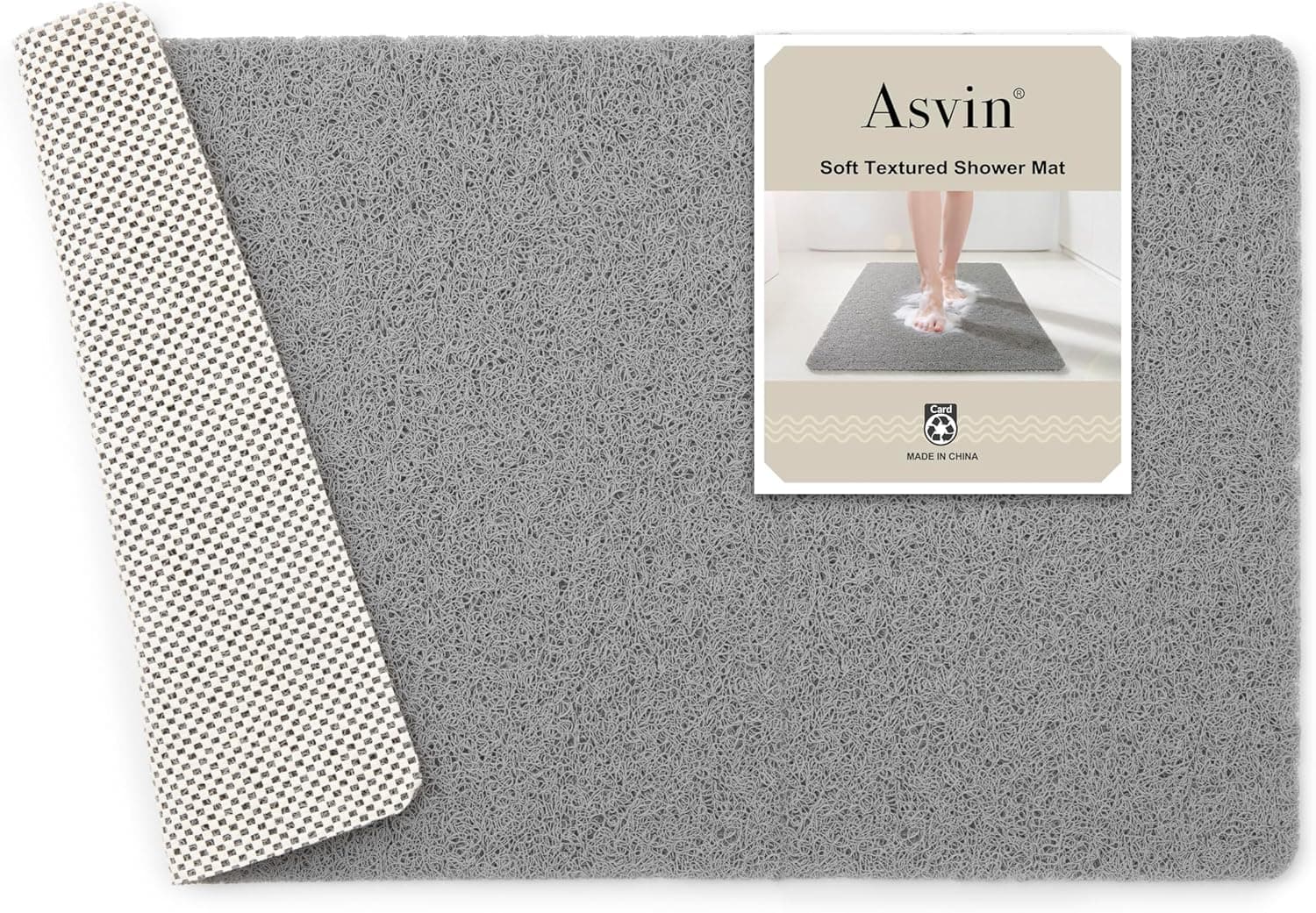 Asvin PVC Loofah Bath Mat