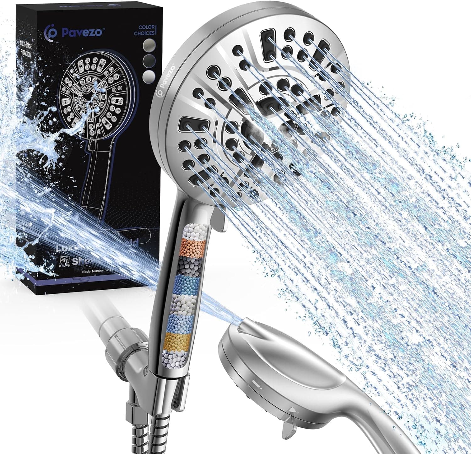 Pavezo Handheld Shower Head with Filter