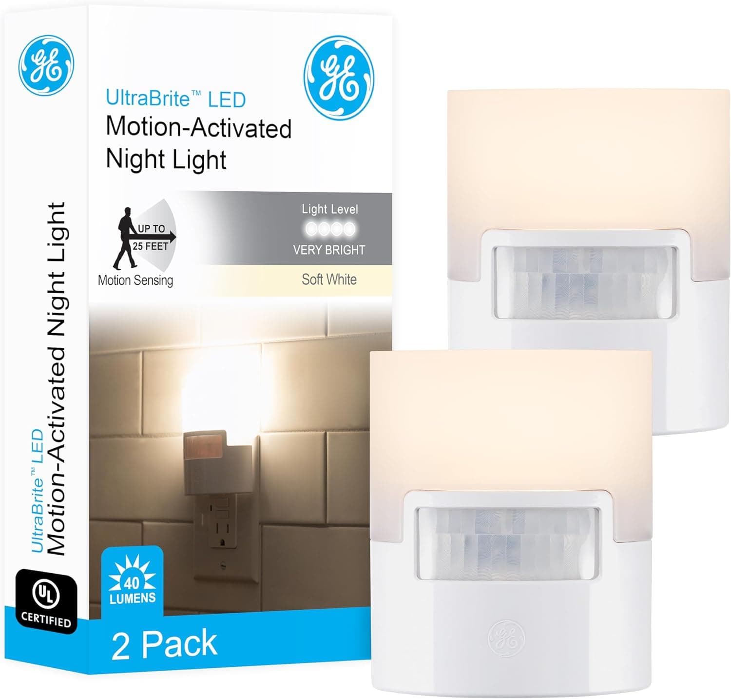 GE UltraBrite LED Motion Night Light